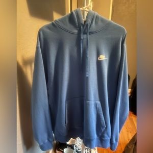 Mens Nike Hoodie, Blue, size Large.